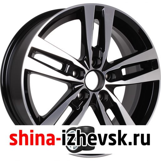 Колесный диск КиК Rassvet-оригинал 6.5xR16 5×100 ET48 DIA56.1 черный глянцевый с полированными элементами лицевой поверхности в Ижевске